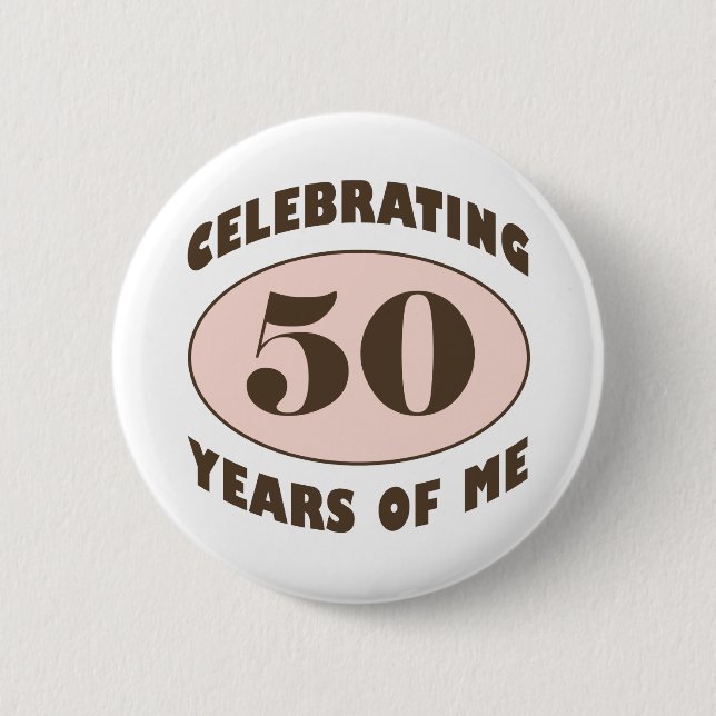 Badge Rond 5 Cm Drôle 50e anniversaire cadeaux (Devant)