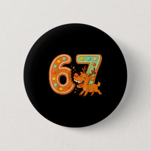 Badge Rond 5 Cm Drôle 67 cookies de Noël Rudolph Renne Jo