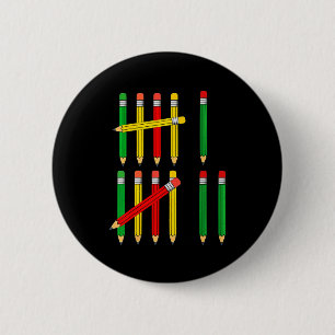 Badge Rond 5 Cm Drôle 67 Marques De Pointage Math Pour Enseignants