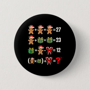 Badge Rond 5 Cm Drôle 67 Mème Bonbon Joyeux Santa Prof de Maths Ch