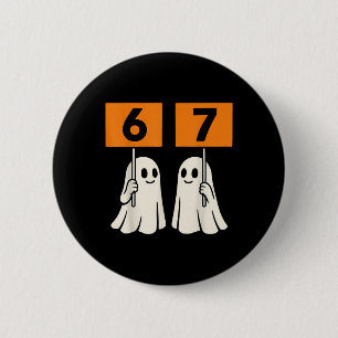 Badge Rond 5 Cm Drôle 67 Meme Halloween Tendance Six Sept Fantômes