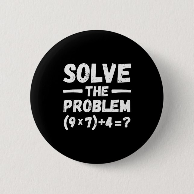 Badge Rond 5 Cm Drôle 67 Meme Pemdas Humour Prof de Maths Élémenta (Devant)