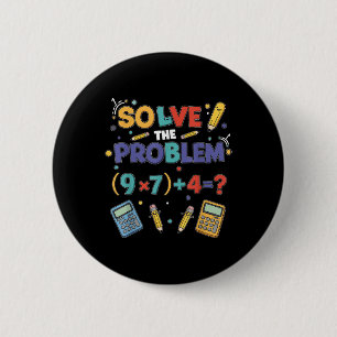 Badge Rond 5 Cm Drôle 67 Mème Pemdas Prof de Maths Élémentaire Cer