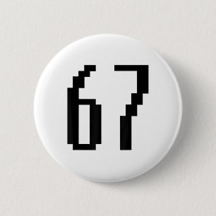 Badge Rond 5 Cm Drôle 67 Six Sept Mème Couple Correspondant Rétro 