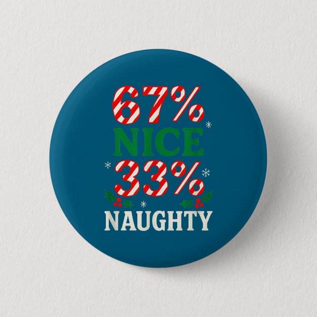 Badge Rond 5 Cm Drôle 6 7 Mème Coquin 67 (Devant)