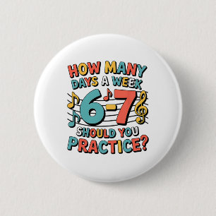 Badge Rond 5 Cm Drôle 6 7 Mème Six Sept Pour Prof De Musique