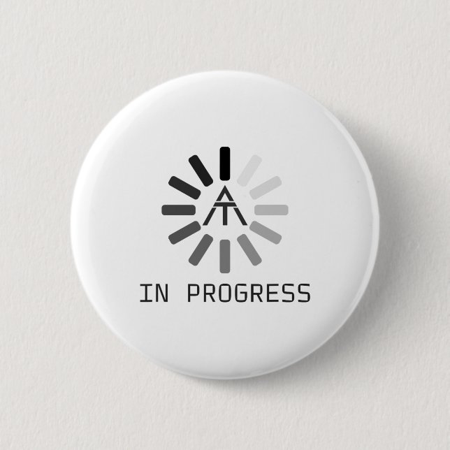Badge Rond 5 Cm Drôle à (sentier des Appalaches) en cours  (Devant)
