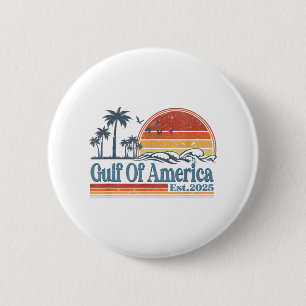 Badge Rond 5 Cm Drôle Amusant Golfe D'Amérique Est 2025 Américain
