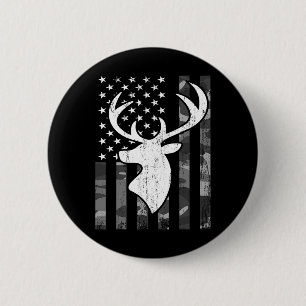 Badge Rond 5 Cm Drôle amusant Usa Camouflage Whitetail Buck Deer H