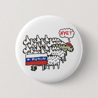 Badge Rond 5 Cm Drôle anti-Poutine