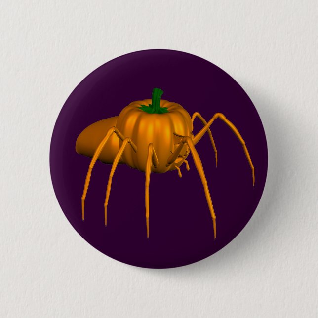 Badge Rond 5 Cm Drôle Araignée d'Halloween (Devant)