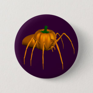 Badge Rond 5 Cm Drôle Araignée d'Halloween