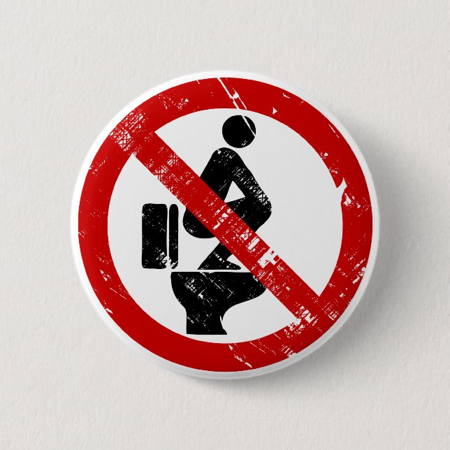 Badge Rond 5 Cm Drôle AUCUNS pieds sur le ⚠ thaïlandais de signe (Devant)