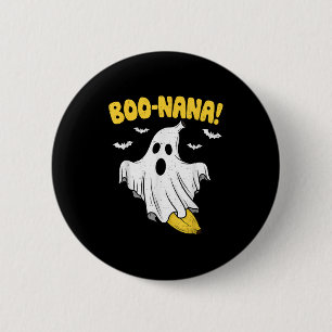 Badge Rond 5 Cm Drôle Banana Ghost Boo Pun Costume Halloween Homme