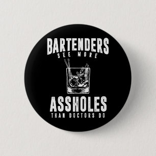 Badge Rond 5 Cm Drôle Bartender Alcool Mixer Barkeeper Plaisanteri