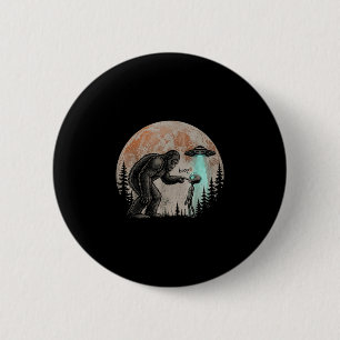 Badge Rond 5 Cm Drôle bigfoot alien boop ufo sasquatch rétro lune