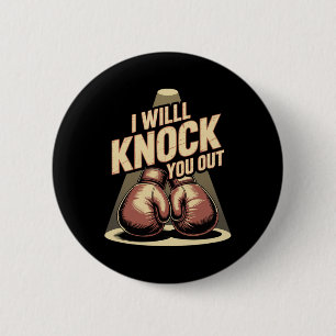 Badge Rond 5 Cm Drôle Boxer Vous Frapper Les Gants De Boxe Je Saur