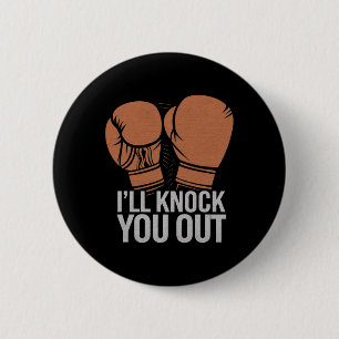 Badge Rond 5 Cm Drôle Boxer Vous Frapper Les Gants De Boxe Je Saur