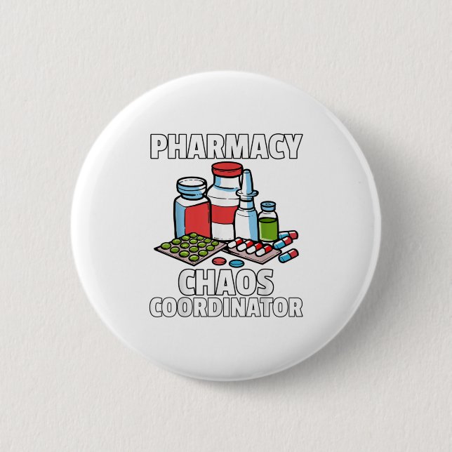 Badge Rond 5 Cm Drôle cadeau de pharmacie pour un pharmacien (Devant)