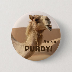Badge Rond 5 Cm Drôle Camel Purdy Photo