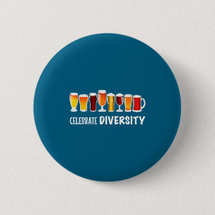 Badge Rond 5 Cm Drôle Célébrer la Diversité Bière Vêtements Pour L