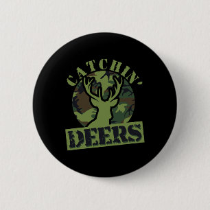 Badge Rond 5 Cm Drôle Cerfs de Catchin
