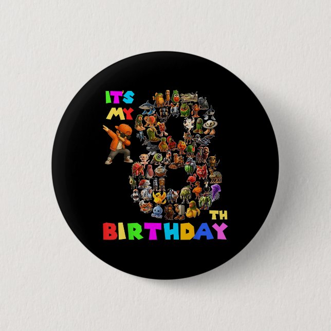 Badge Rond 5 Cm Drôle, c'est mon 8e anniversaire italien Brainrot  (Devant)