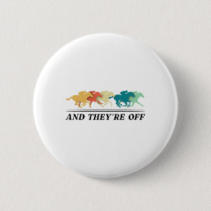 Badge Rond 5 Cm Drôle Cheval Racer Jockey Racer Der6