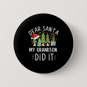 Badge Rond 5 Cm Drôle Citation de Noël Cher Père Noël Mes Grands