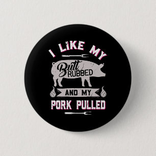 Badge Rond 5 Cm Drôle Citation Grillation Barbecue Cochon Tiré Por