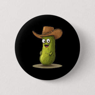 Badge Rond 5 Cm Drôle Ckle En Costume Casquette Cowboy Pour Garçon
