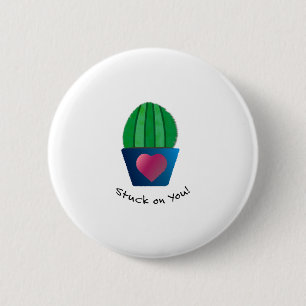 Badge Rond 5 Cm Drôle Coincé Sur Vous Cactus