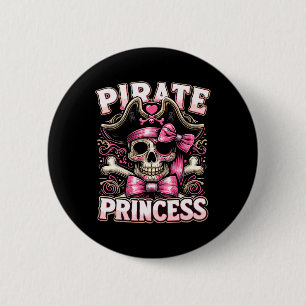 Badge Rond 5 Cm Drôle Costume Halloween Pirate Princesse Coquette