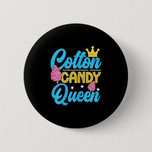 Badge Rond 5 Cm Drôle Coton Candy Queen Citation Femmes Filles Fla