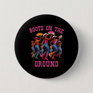 Badge Rond 5 Cm Drôle Cowgirl Boots Bling Women Cadeau Cute Lote C