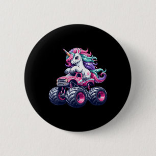 Badge Rond 5 Cm Drôle Cute Unicorn À L'Épreuve Un Monstre Rose Cam