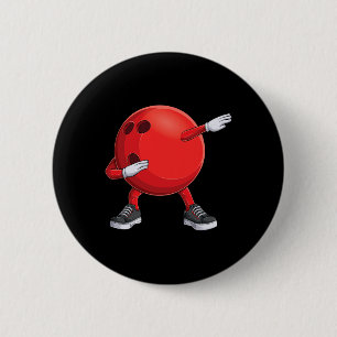 Badge Rond 5 Cm Drôle Dab Bowling Ll Quilleur Joueur de Bowling En