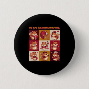 Badge Rond 5 Cm Drôle Dans Mon Ère de la Marmotte Football Joyeuse