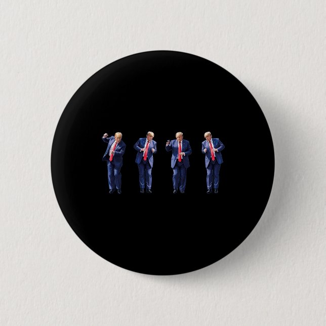 Badge Rond 5 Cm Drôle Danse Trump Dansant Comme Un Felon Vote Trum (Devant)