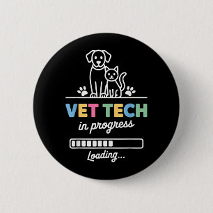 Badge Rond 5 Cm Drôle d'art de technicien vétérinaire pour hommes