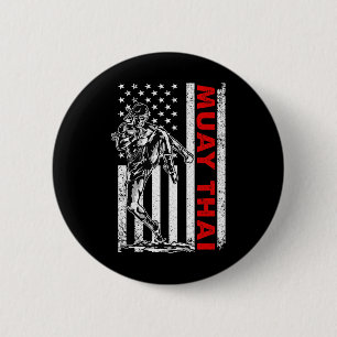 Badge Rond 5 Cm Drôle d'art Muay Thai pour hommes femmes enfants M