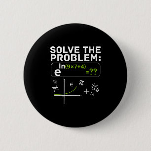 Badge Rond 5 Cm Drôle de 67 Math Meme Résoudre le problème enseign