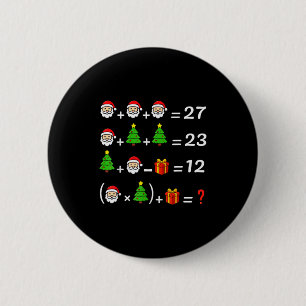 Badge Rond 5 Cm Drôle de 67 mème Noël professeur de mathématiques