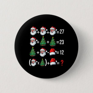 Badge Rond 5 Cm Drôle de 67 Meme Santa Prof de Maths Noël Pyjama