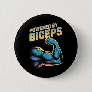 Badge Rond 5 Cm Drôle de blague de gym imprimée au dos Biceps Gain