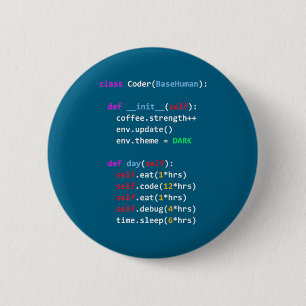 Badge Rond 5 Cm Drôle de codage Python Cl Manger Code Sommeil