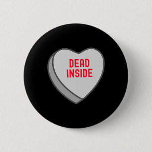 Badge Rond 5 Cm Drôle de cœur sucré de bonbons mort à l'intérieur