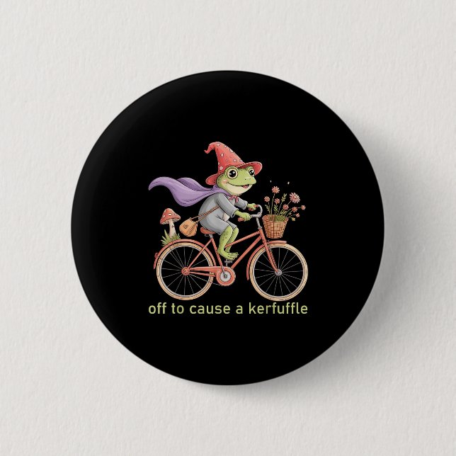 Badge Rond 5 Cm Drôle de départ pour provoquer un chahut Magicien  (Devant)