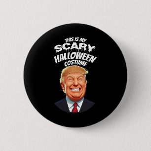Badge Rond 5 Cm Drôle de Donald Trump Épouvantable Farce d'Hallowe