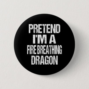 Badge Rond 5 Cm Drôle de dragon cracheur de feu Halloween
